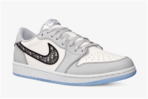 Featuring white and grey across the upper while 'air dior' is placed on the tongue and within the wings logo. Dior x Air Jordan 1 Low Official First Look: Release Date ...