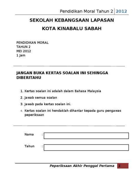 Fliphtml5 software co., ltd., established in 2010, is headquartered in china, with branch offices in hongkong china. Soalan Pendidikan Moral Tahun 2
