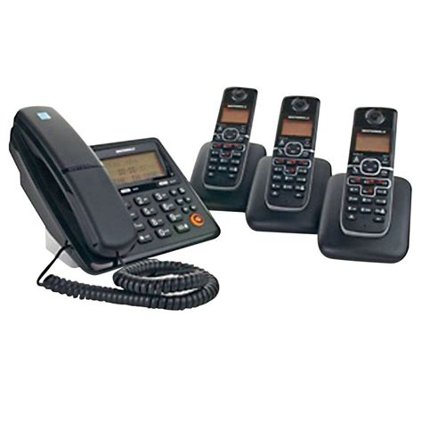 Motorola Dect 60 Corded And Cordless Phone System With 4 Handsets And