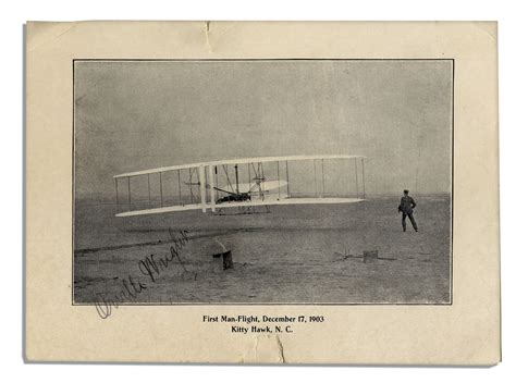 Lot Detail Superb Orville Wright First Manned Flight Signed Photo