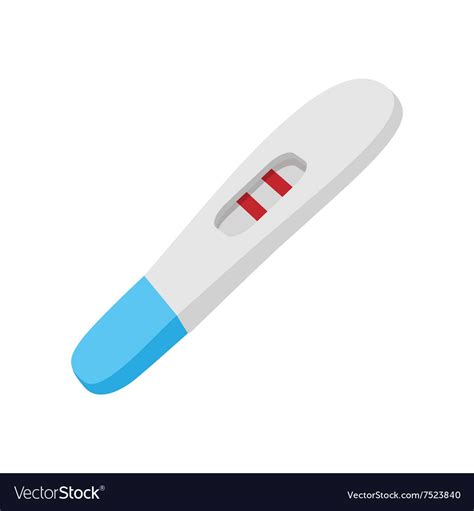 Positive Pregnancy Test Cartoon Icon Royalty Free Vector