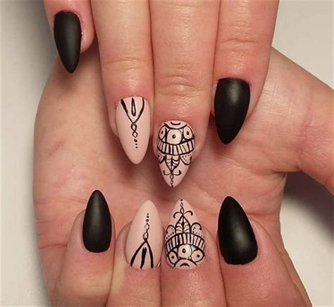 If you can keep both the nude and the black shade matte, even better. 25+ Fabulous Black Matte Nail Art Designs Trendy Ideas ...