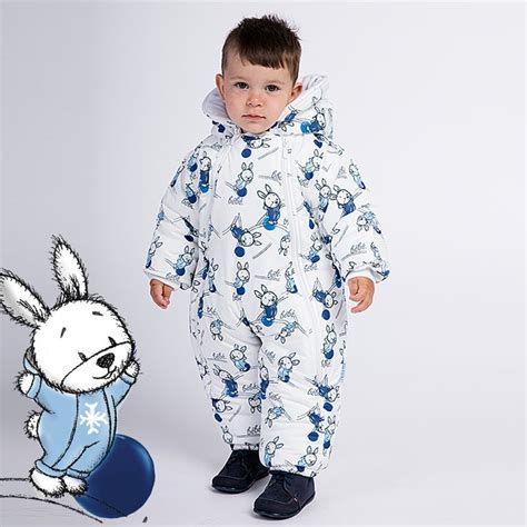 Bunny 2 In 1 Snowsuit For Newborn Boy 1white Winter Baby Boy Baby