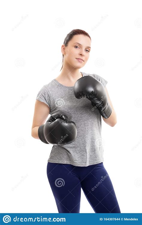 Young Woman With Boxing Gloves Stock Photo Image Of Lifestyle Adult