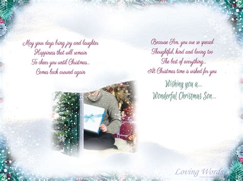 Christmas Son To A Very Special Greeting Cards By Loving Words