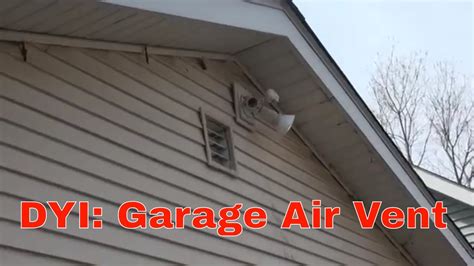 Wall Air Vent On Garage Youtube