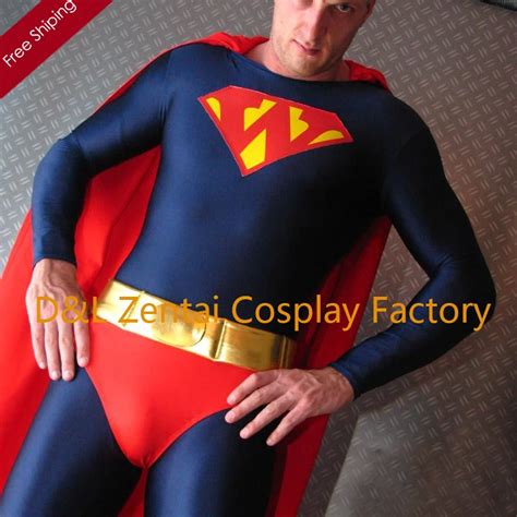 buy free shipping dhl adult 2015 super hero costume navy and red lycra spandex