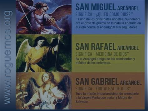 Santos Arc Ngeles Miguel Gabriel Y Rafael Roguemos Al Se Or