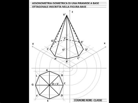 Assonometria Isometrica Di Una Piramide A Base Ottagonale Youtube My