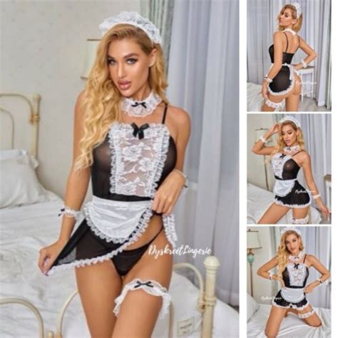 Slutty French Maid Costume Lingerie Party Dress Fantasy Sexy Porn Star Outfit EBay