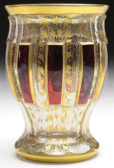Moser Decorated Vase James D Julia Inc Vases Decor Moser Glass Vase