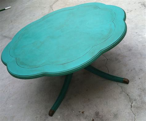 Aqua Teal Coffee Table Annie Sloan Florence Chalk Paint With