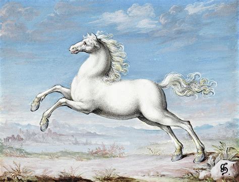 White Horse Painting By Motionage Designs Fine Art America