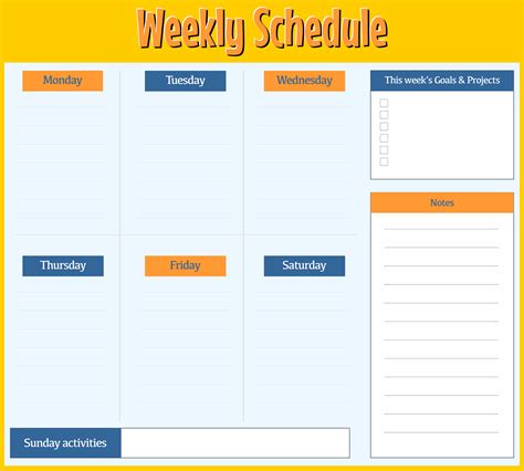 Printable Weekly Planner Template Pdf | Images and Photos finder