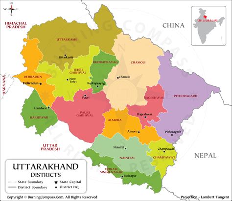 Uttarakhand District Map Uttarakhand Political Map Images And Photos