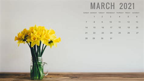 March 2021 Calendar Wallpaper For Desktop View The Free Printable