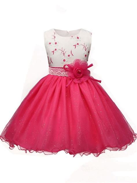Flower Embroidery Lace Girls Party Dress Girls Party Dress Princess