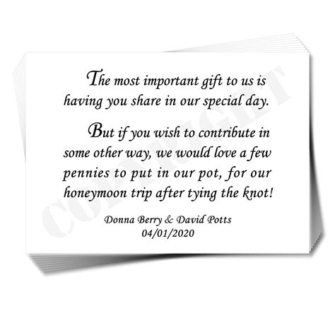 Buy X Personalised Wedding Birthday Money Wish Gift Poem Cards A