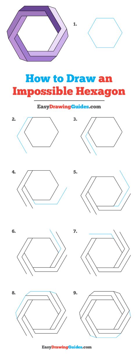 Free online step protocol converter. How to Draw an Impossible Hexagon - Really Easy Drawing ...