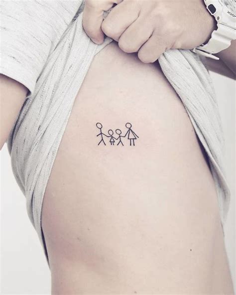 Family shape tattoo family members tattoo custom family | Etsy