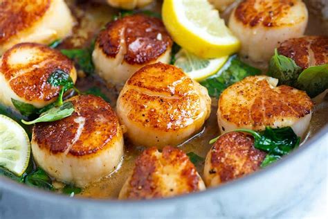 Seared Scallops With Garlic Basil Butter Aquaculture Association Of