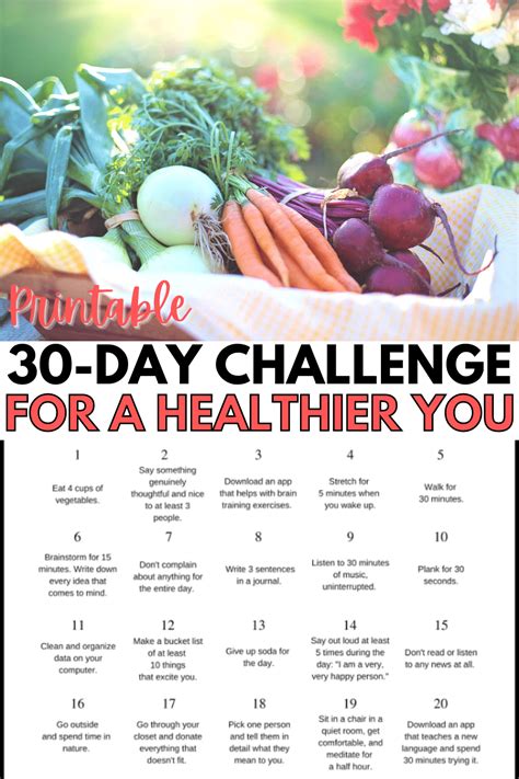 30 Day Challenge For A Healthier You Wondermom Wannabe