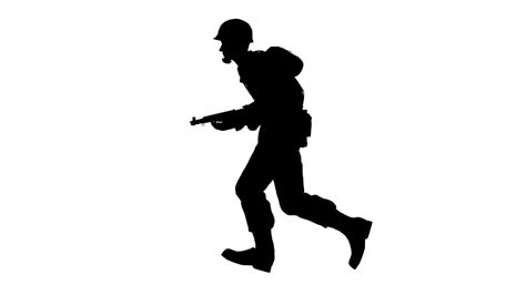 Running Soldier Silhouette At Getdrawings Free Download