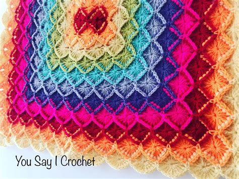 Crochet Pattern For Bravarian Shell Crochet Blanket Etsy