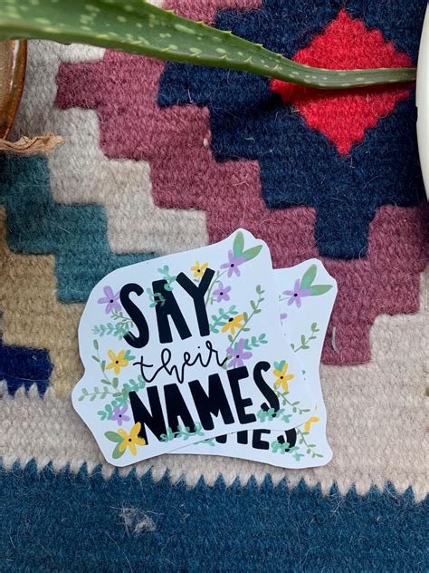 Say Their Names Sticker Etsy