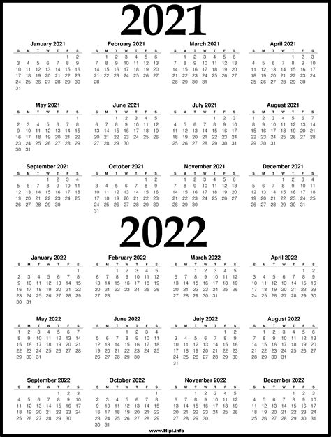 2021 Calendar 2022 Printable With Holidays Printable Calendar 2021