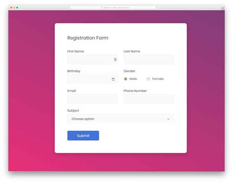 33 Bootstrap Registration Form Examples 2021 Uicookies