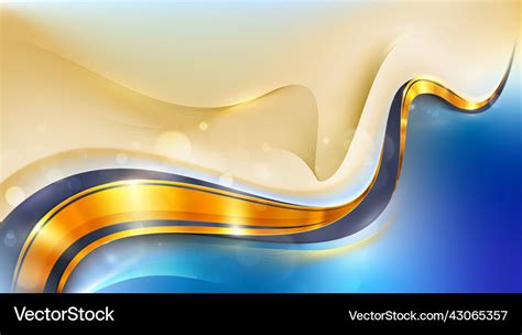 Elegant Background With Gold And Blue Elements Vector Image