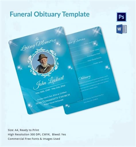 Word Template For Obituary 10 Obituary Template In Word