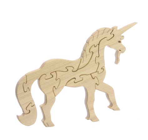 Handcut Wood Unicorn Puzzle By Jolilimited On Etsy