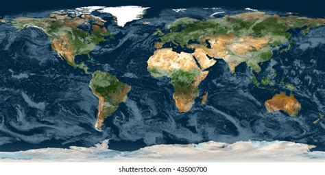 High Resolution Raster Map Planet Earth Stock Illustration 43500700