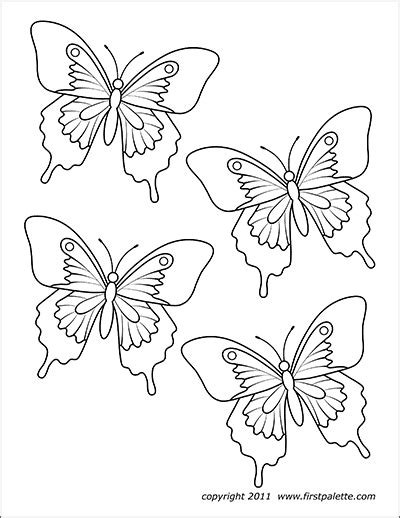 Butterflies Free Printable Templates And Coloring Pages