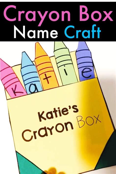 Crayon Box Name Craft Back To School Craft Name Practice Video