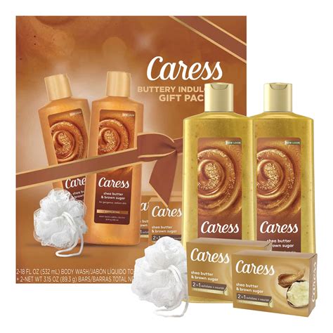 Caress Shea Butter And Brown Sugar 2 1 Bar Soap And Exfoliating Body Wash