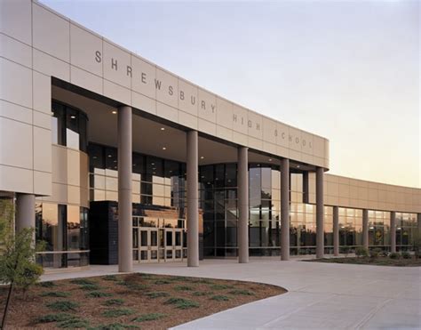 Shrewsbury High School Entrance Massachusetts School Building Authority