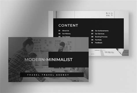 Xivory Black Modern Minimalist Company Profile Presentation Design