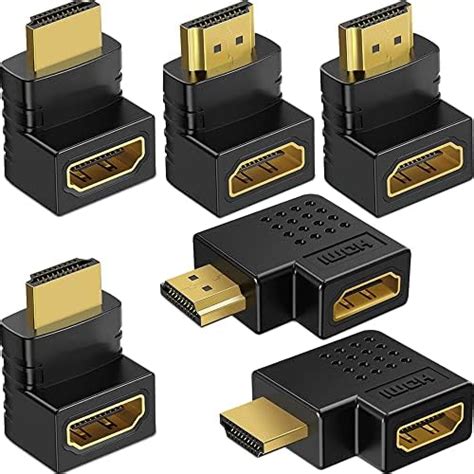 Amazon Com Warmstor 6 Pack HDMI 2 0 Male To Female Angled Adapter Left Right Up Down 90 270