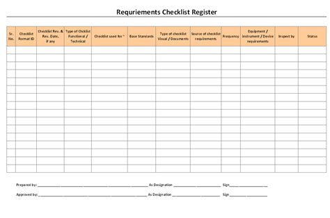 There are multiple ways of using a checklist, you can create interactive lists or charts in an excel. Sample Excel Templates: Requirements Checklist Template Excel
