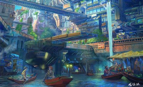 Anime City Environment Concept Art Concept Art