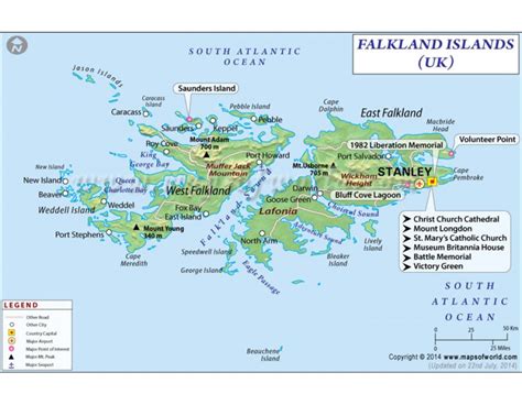 Buy Printed Falkland Islands Map