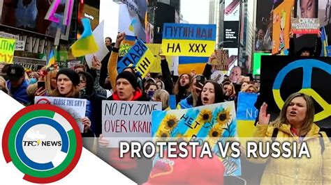 Protesta Laban Sa Pag Atake Ng Russia Sa Ukraine Isinagawa Sa Times