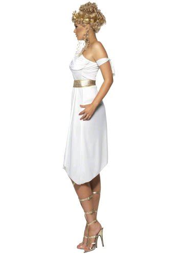 smiffy s women s greek goddess costume dress belt and arm tie white small toys