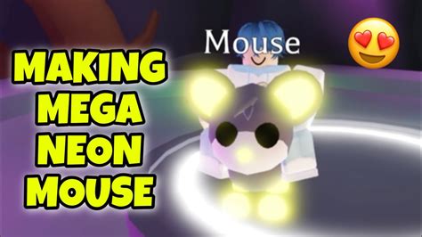 Making A Mega Neon Mouse Adopt Me Roblox Youtube
