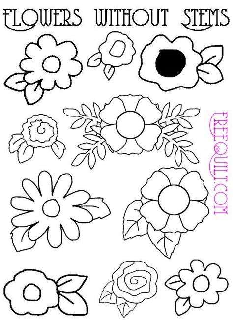 You could also use this activity as a busy bag. Flower Patterns for Applique - FreeQuilt.com
