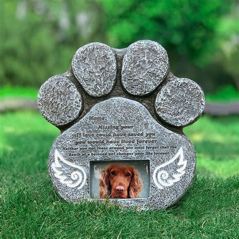 Buy Re Call Pet Tombstone Dog Paw Shape Engraved Angel Wings Dog