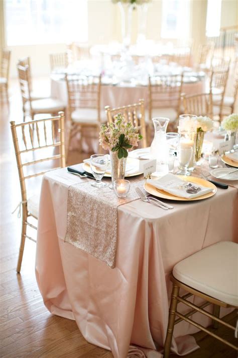 Product details elegant and durable, this gold fabric tablecloth sets your table with rich color. Romantic Blush + Ivory Wedding | Pink, gold wedding, Pale ...
